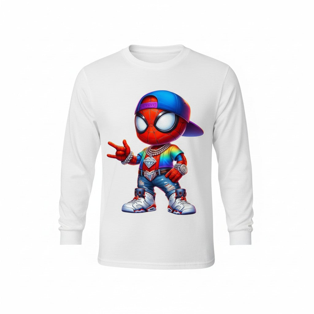 Lil Web-Slinger Drip Long Sleeve Tee